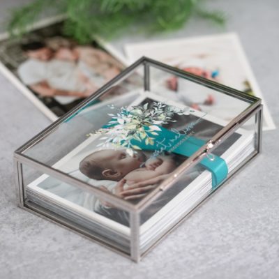 Silver Glass Photo Box