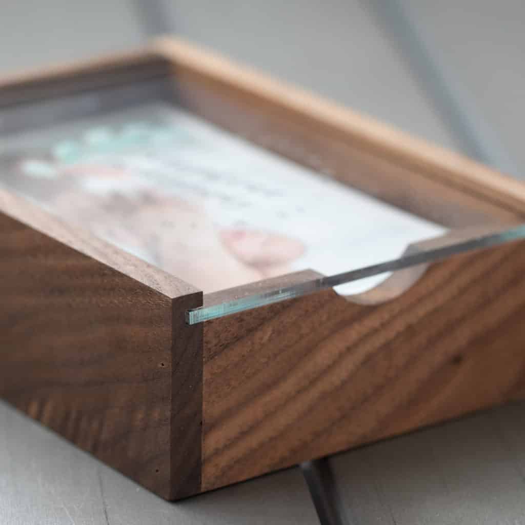 Walnut Wood Slide Photo Box