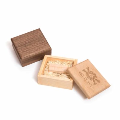 Premium Wood Flash Drive Box